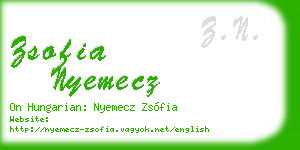 zsofia nyemecz business card