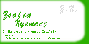 zsofia nyemecz business card